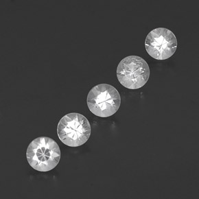 Gemas de zafiro blanco natural de  ct, corte redondo, VVS-VS