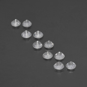 Gemas de zafiro blanco natural de  ct, corte redondo, VVS-VS