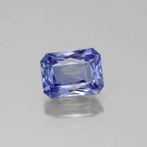 Zafiro violeta natural de 1,38 ct, corte esmeralda, VVS-VS