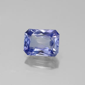 Zafiro violeta natural de 1,38 ct, corte esmeralda, VVS-VS
