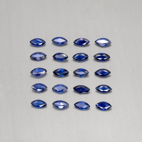 Gemas de zafiro azul natural de 1,81 ct, marquesa, VS