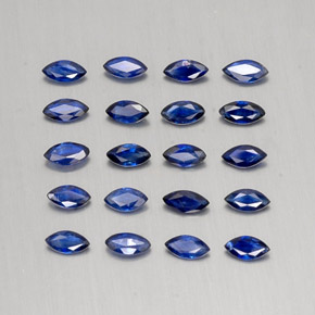 Gemas de zafiro azul natural de 1,81 ct, marquesa, VS