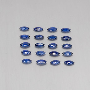 Gemas de zafiro azul natural de 1,81 ct, marquesa, VS