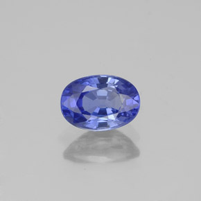 Zafiro azul natural de 1,09 ct, corte óvalo, VVS