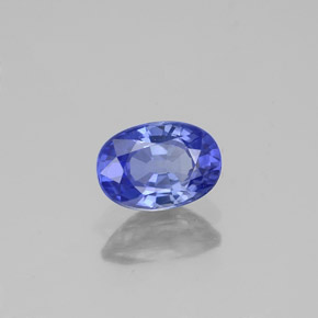 Zafiro azul natural de 1,09 ct, corte óvalo, VVS