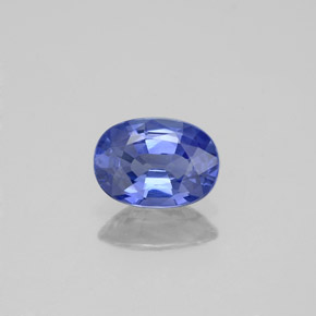 Zafiro azul natural de 0,97 ct, corte óvalo, VVS