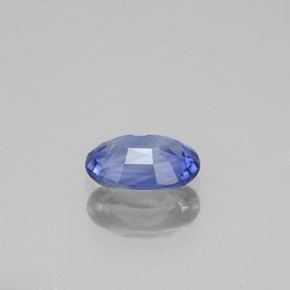 Zafiro azul natural de 0,97 ct, corte óvalo, VVS