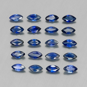 Gemas de zafiro azul natural de 1,76 ct, marquesa, VS