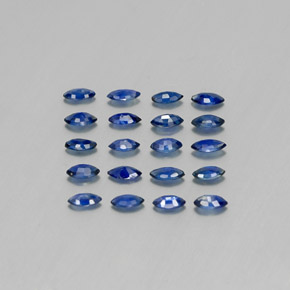 Gemas de zafiro azul natural de 1,76 ct, marquesa, VS