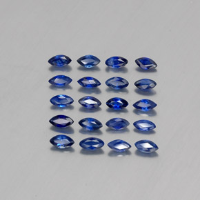 Gemas de zafiro azul natural de 2,17 ct, marquesa, VS