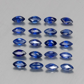 Gemas de zafiro azul natural de 2,17 ct, marquesa, VS