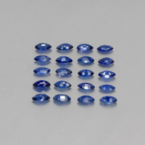 Gemas de zafiro azul natural de 2,17 ct, marquesa, VS