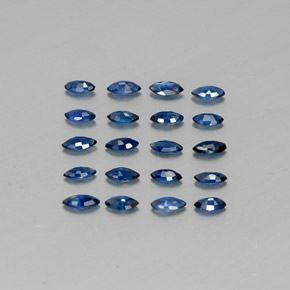 Gemas de zafiro azul natural de  ct, marquesa, VS
