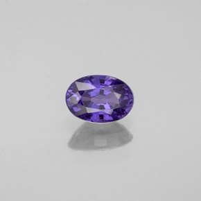 Zafiro violeta natural de 0,57 ct, corte óvalo, VVS