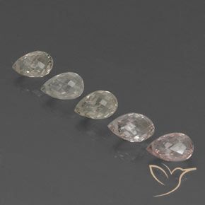 Gemas de Zafiro Multicolor natural de 4.09 ct, Corte Briolette, VVS-VS