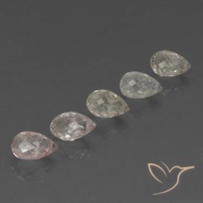 Gemas de Zafiro Multicolor natural de 4.09 ct, Corte Briolette, VVS-VS