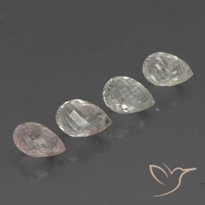 Gemas de Zafiro Multicolor natural de 4.05 ct, Corte Briolette, VVS-VS