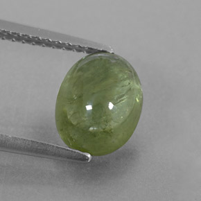 Zafiro verde natural de 3,07 ct, transparente, transparente / translúcido