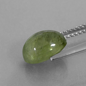Zafiro verde natural de 3,07 ct, transparente, transparente / translúcido