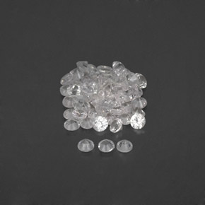 Gemas de zafiro blanco natural de  ct, corte redondo, VVS-VS
