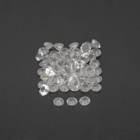Gemas de zafiro blanco natural de  ct, corte redondo, VVS-VS