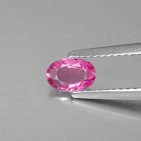 Zafiro rosa natural de 0,46 ct, corte óvalo, VVS-VS