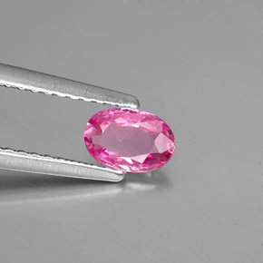 Zafiro rosa natural de 0,46 ct, corte óvalo, VVS-VS