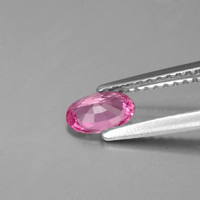 Zafiro rosa natural de 0,46 ct, corte óvalo, VVS-VS
