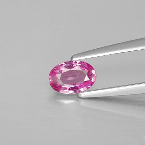 Zafiro rosa natural de 0,46 ct, corte óvalo, VS