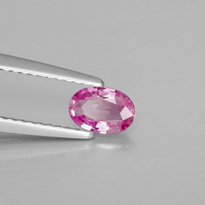 Zafiro rosa natural de 0,46 ct, corte óvalo, VS