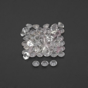 Gemas de zafiro blanco natural de  ct, corte redondo, VVS-VS