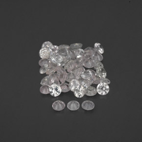 Gemas de zafiro blanco natural de  ct, corte redondo, VVS-VS