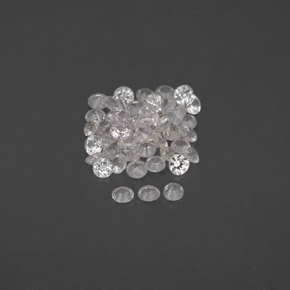 Gemas de zafiro blanco natural de  ct, corte redondo, VVS-VS