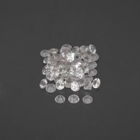 Gemas de zafiro blanco natural de  ct, corte redondo, VVS-VS