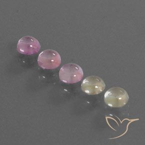 Gemas de zafiro multicolor natural de 2,03 ct, corte redondo, transparente