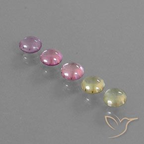 Gemas de zafiro multicolor natural de 1,84 ct, corte redondo, transparente