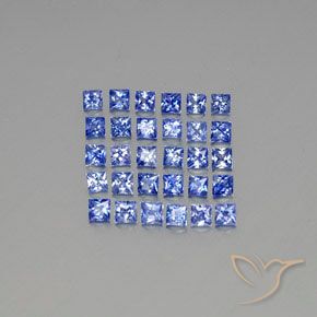 Gemas de zafiro azul natural de 4,09 ct, cuadrado, VVS-VS