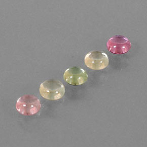 Gemas de zafiro multicolor natural de  ct, corte redondo, transparente