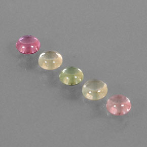 Gemas de zafiro multicolor natural de  ct, corte redondo, transparente