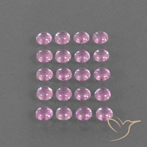 Gemas de zafiro rosa natural de 3,26 ct, corte redondo, transparente