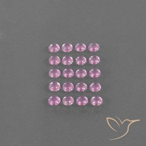 Gemas de zafiro rosa natural de 3,26 ct, corte redondo, transparente
