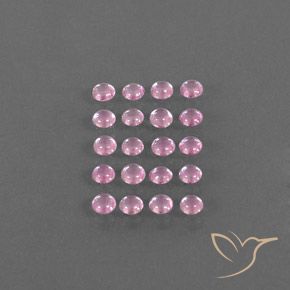 Gemas de zafiro rosa natural de 3,19 ct, corte redondo, transparente