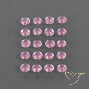 Gemas de zafiro rosa natural de 3,19 ct, corte redondo, transparente