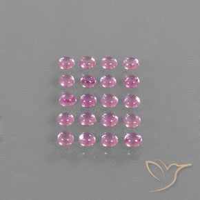 Gemas de Zafiro Rosado muy claro natural de 3.87 ct, Redondo, Transparente