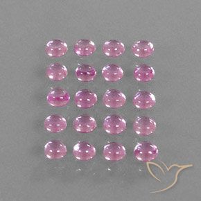 Gemas de Zafiro Rosado muy claro natural de 3.87 ct, Redondo, Transparente