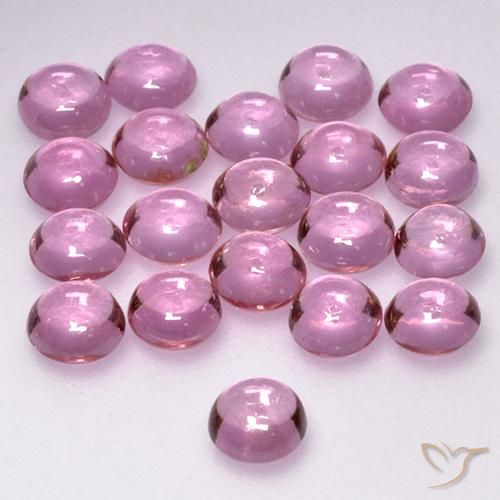 Gemas de Zafiro Rosado púrpura real muy claro natural de 3.36 ct, Redondo, Transparente