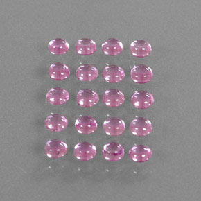 Gemas de zafiro rosa natural de  ct, corte redondo, transparente