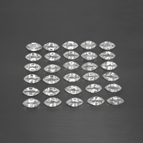 Gemas de zafiro blanco natural de  ct, marquesa, VVS-VS