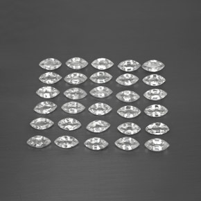 Gemas de zafiro blanco natural de  ct, marquesa, VVS-VS