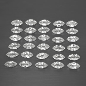Gemas de zafiro blanco natural de  ct, marquesa, VVS-VS